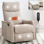 Heat Massage Manual Recliner Chair with Rocker and Swivel in Fabric for Living Room detail image 58