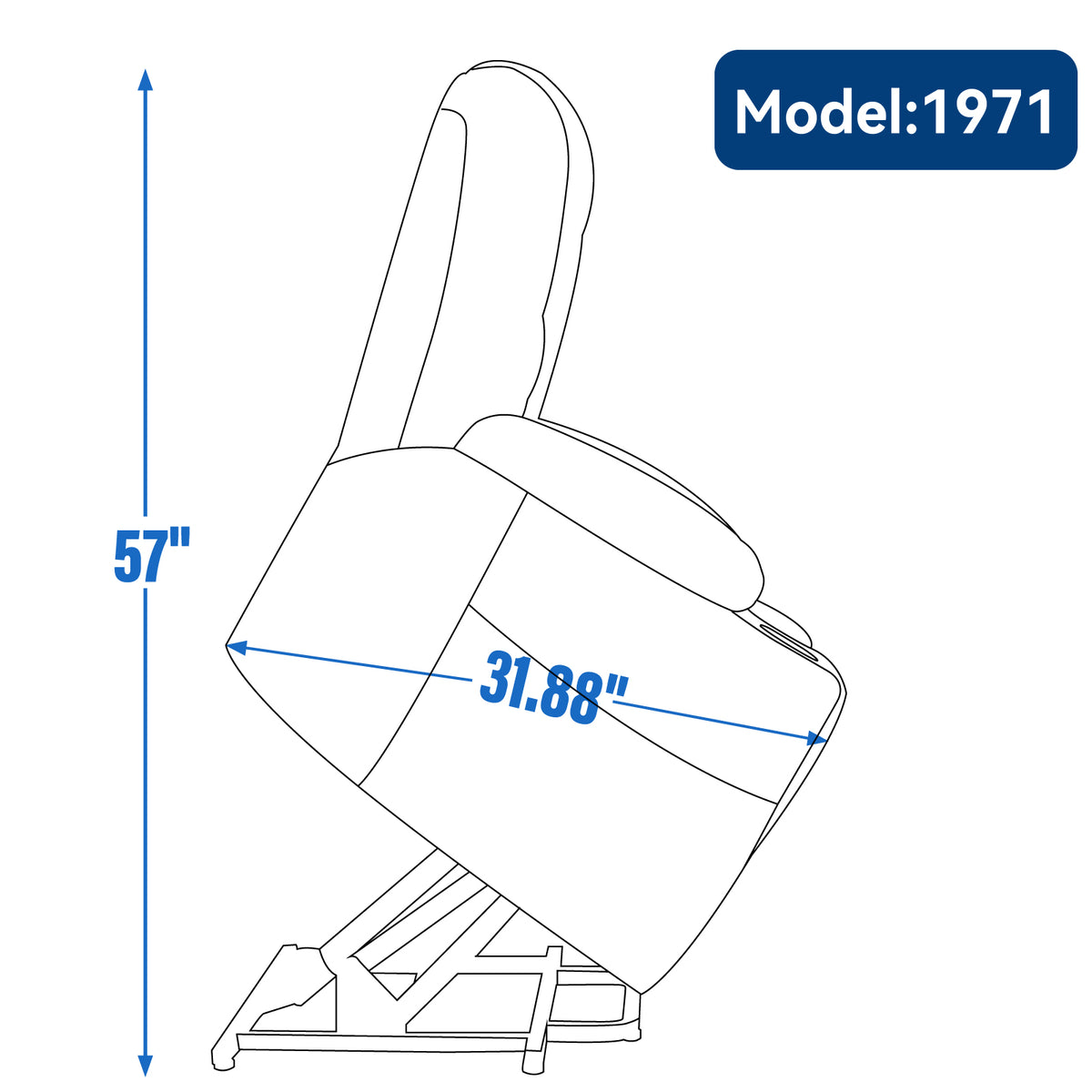 Large Dual-Motor Power Lift Heat & Massage Recliner detail image 33