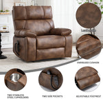 Dual-Motor Power Lift Recliner with Heat & Massage, 350 lb Capacity detail image 94