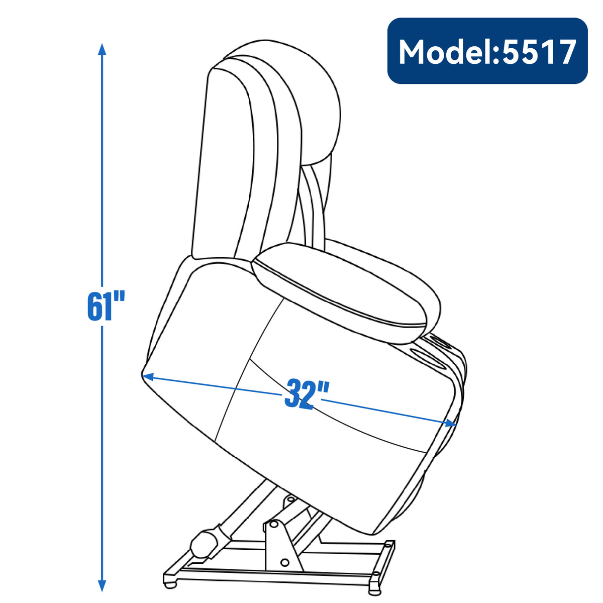 Dual-Motor Leather-Air Power Lift Recliner detail image 88