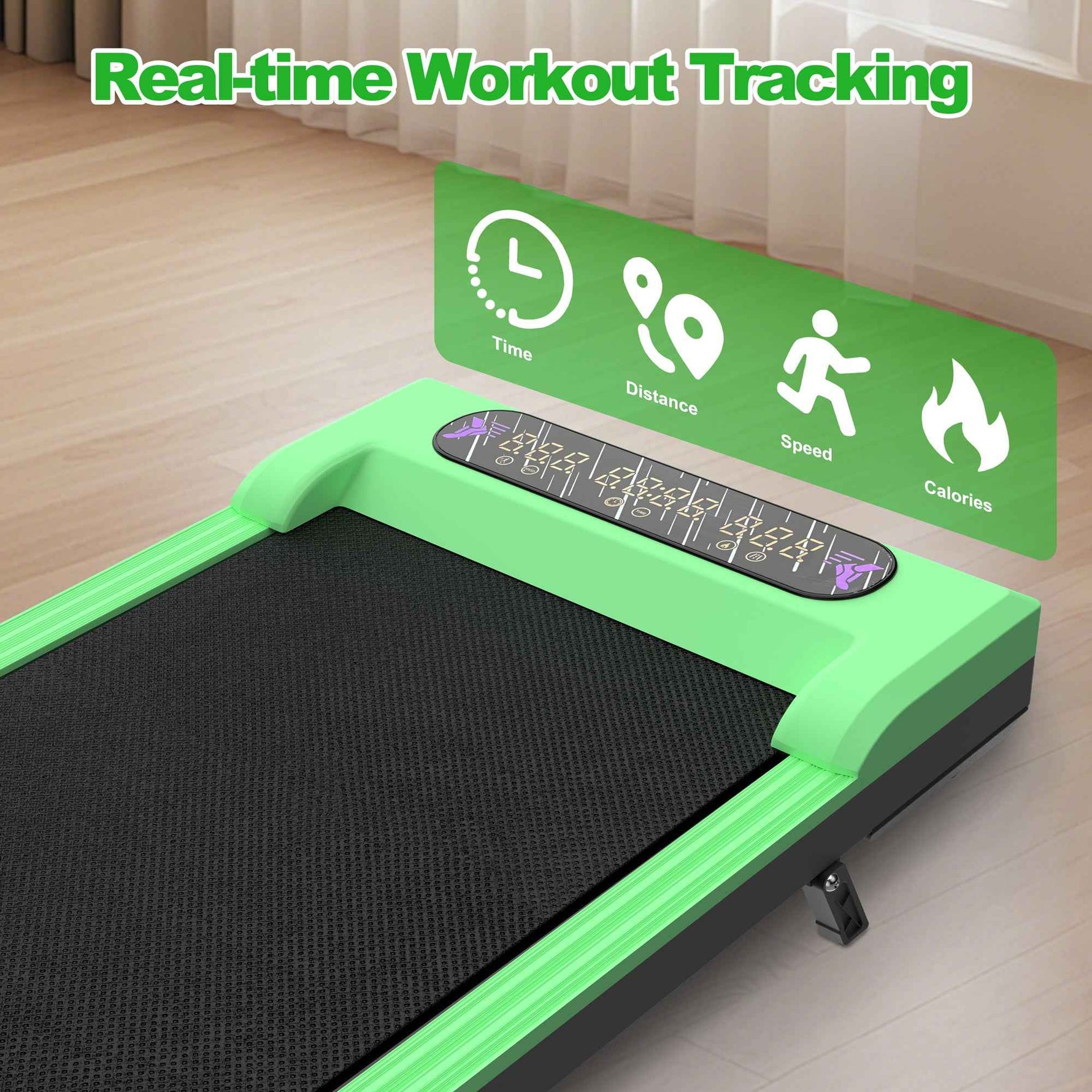 Foldable Under-Desk Walking Pad with Handlebar & Incline under-desk walking pad