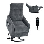 Chenille Single-Motor Power Lift Recliner with Massage & Heat detail image 47