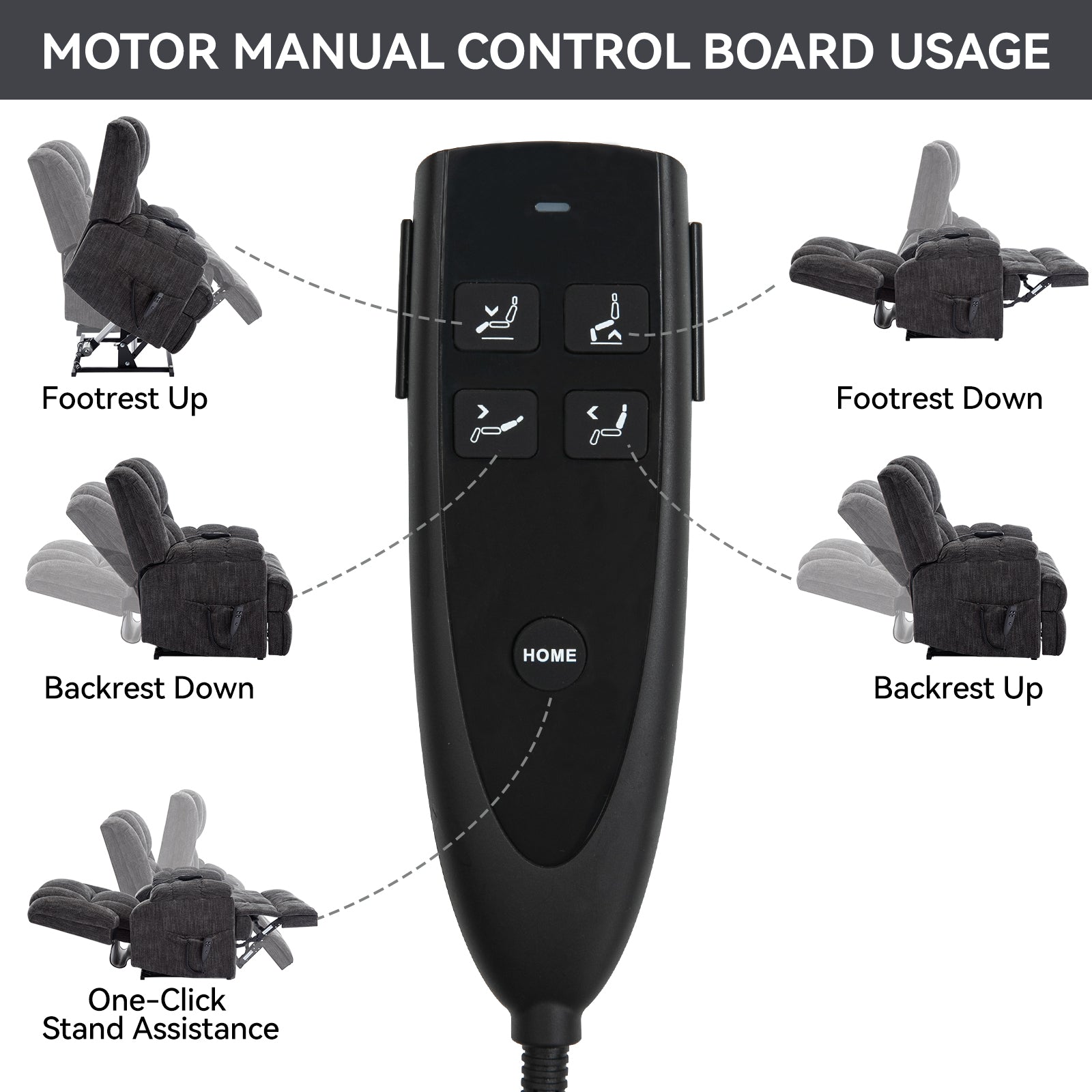 Dual-Motor Heat & Massage Power Lift Recliner, 350 lb Capacity detail image 52
