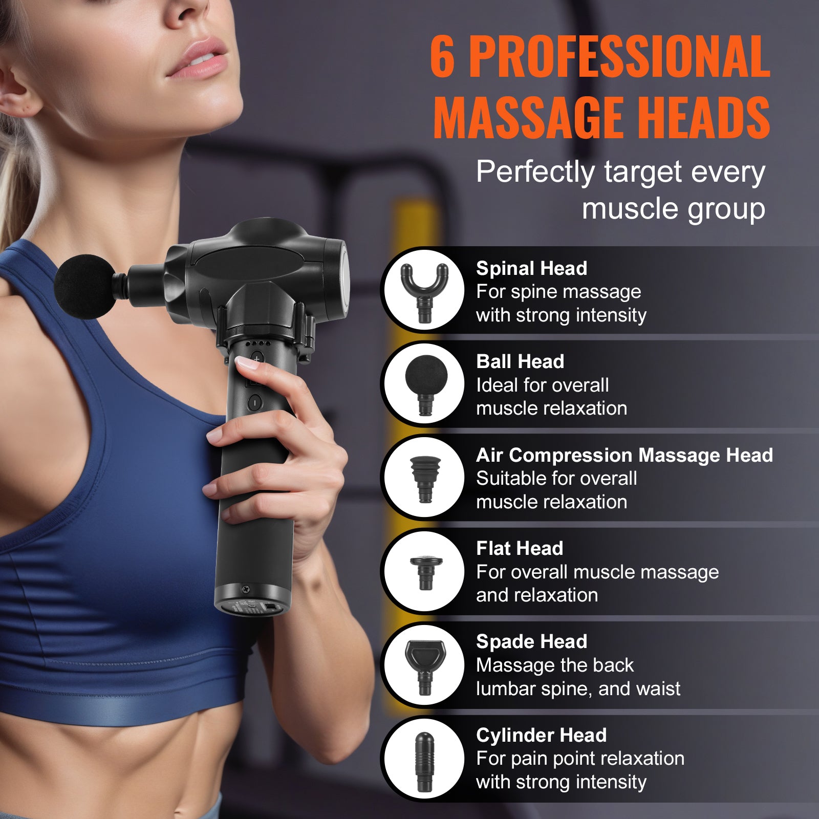 VEVOR Deep Tissue Percussion Massage Gun detail image 4