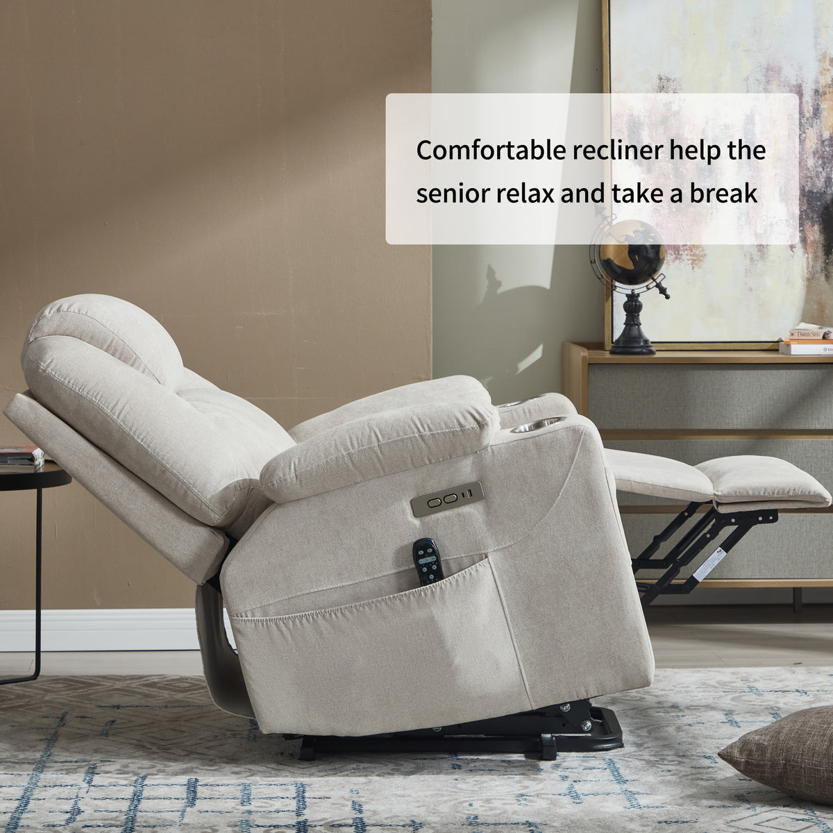 Dual-Motor Leather-Air Power Lift Recliner detail image 43