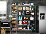 Heavy-Duty NSF Adjustable Wire Shelving Unit with Wheels & Shelf Liners for workshop, garage, storage, or utility use