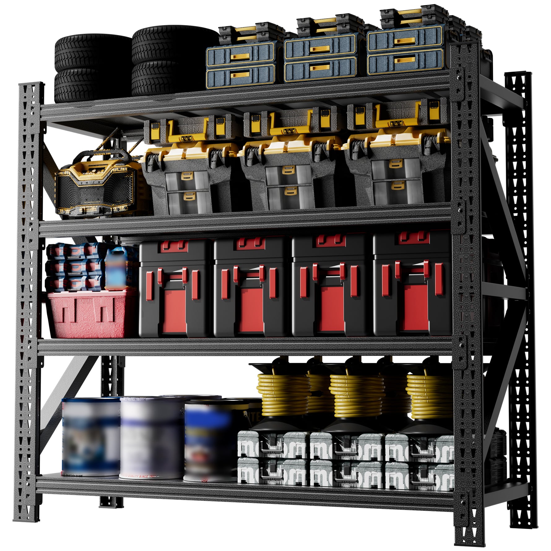 Heavy-Duty Adjustable Garage Shelving for Warehouse Storage for workshop, garage, storage, or utility use