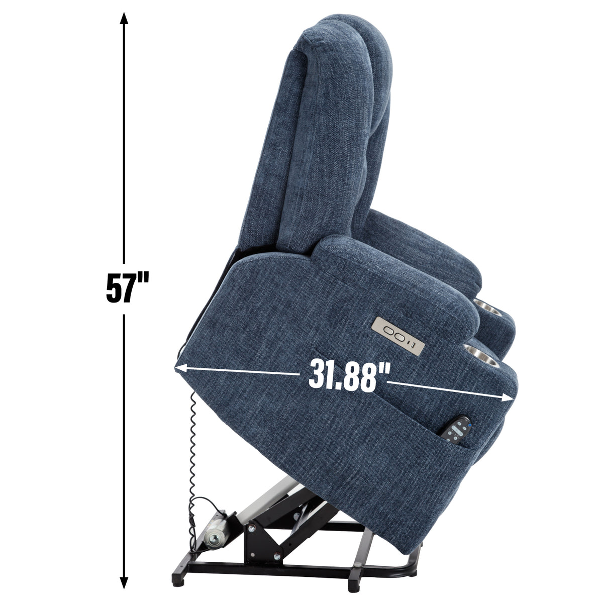 Large Dual-Motor Power Lift Heat & Massage Recliner detail image 62