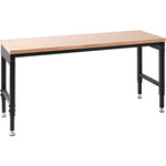 VEVOR Adjustable Height Hardwood Workbench with Power Outlets for workshop, garage, storage, or utility use
