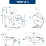 Dual-Motor Leather-Air Power Lift Recliner detail image 78