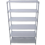 6-Tier NSF Wire Shelving Unit, 6000 lb Capacity for workshop, garage, storage, or utility use