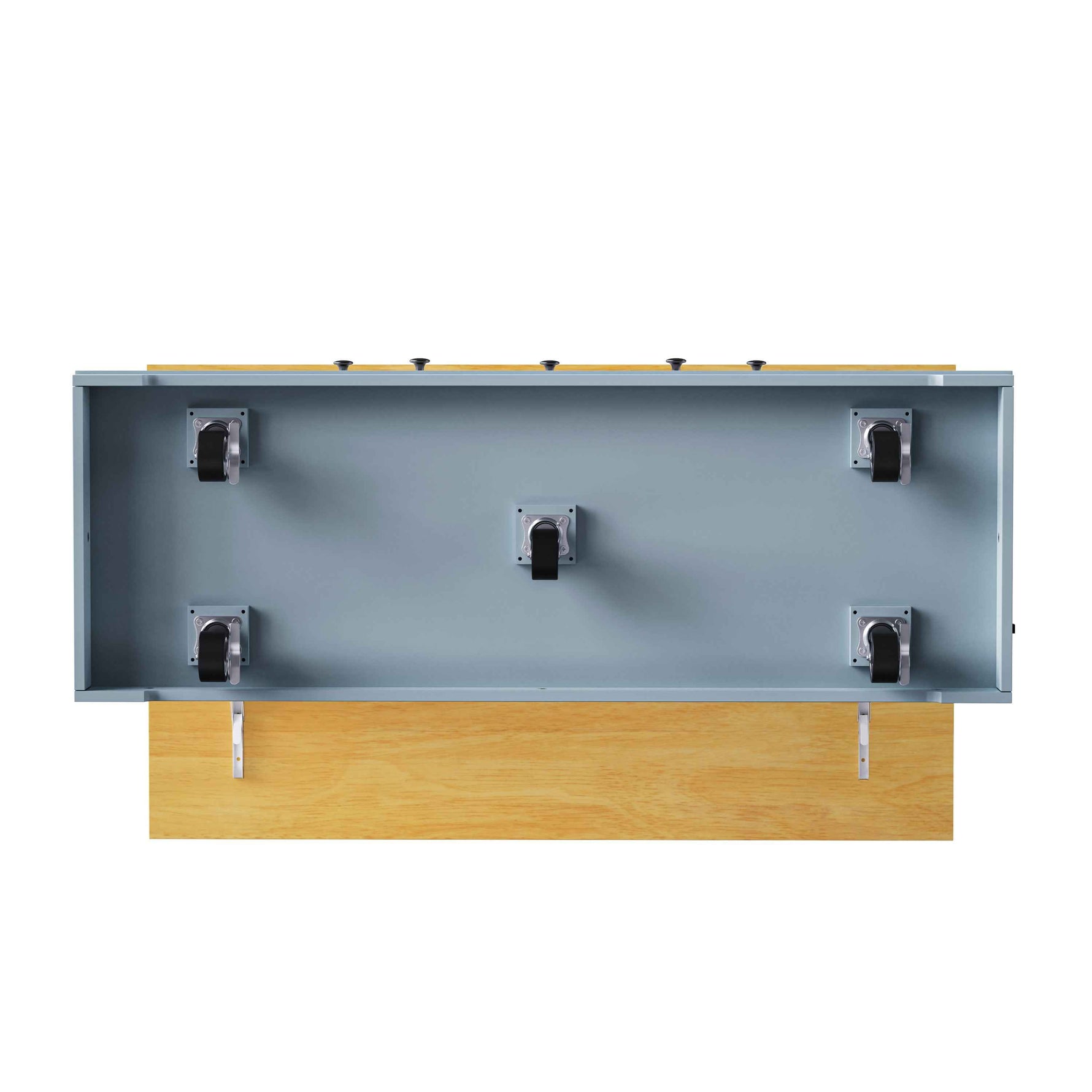 53 in. Farmhouse Kitchen Island with Power Outlet & Stools product view 85