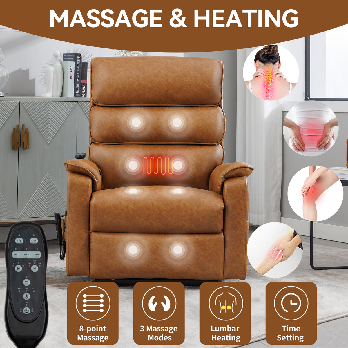 Dual-Motor Power Lift Heat & Massage Recliner detail image 88