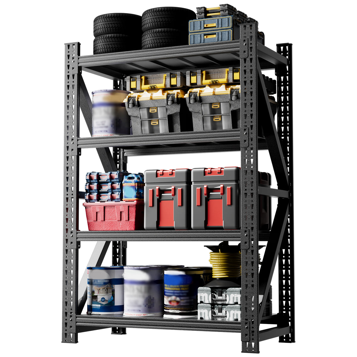 Heavy-Duty Adjustable Garage Shelving for Warehouse Storage for workshop, garage, storage, or utility use