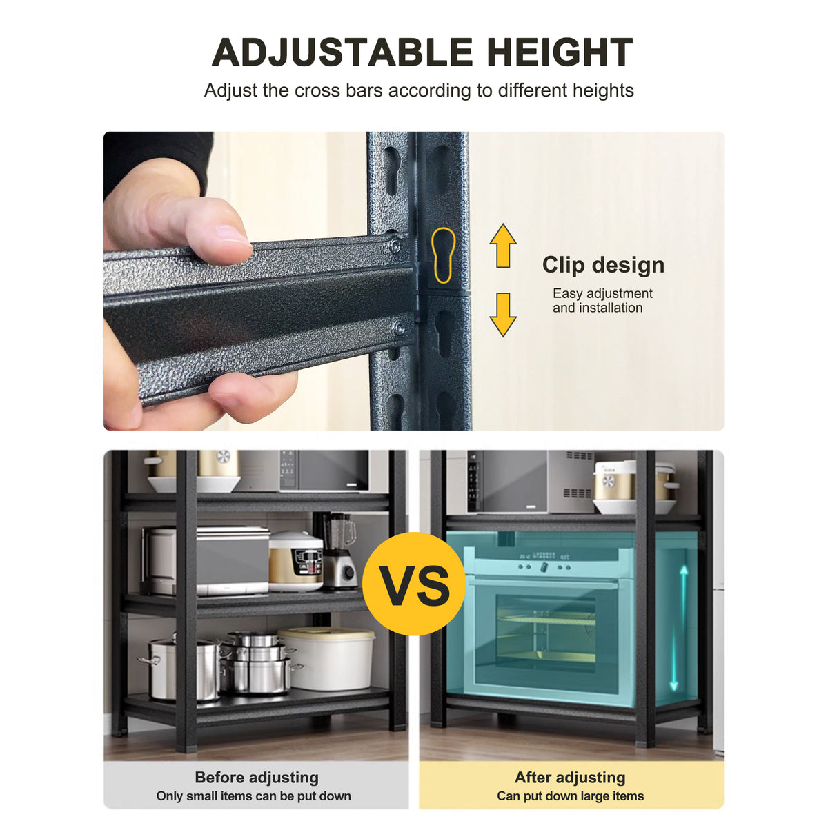 Heavy-Duty Adjustable Metal Storage Shelving Units for workshop, garage, storage, or utility use