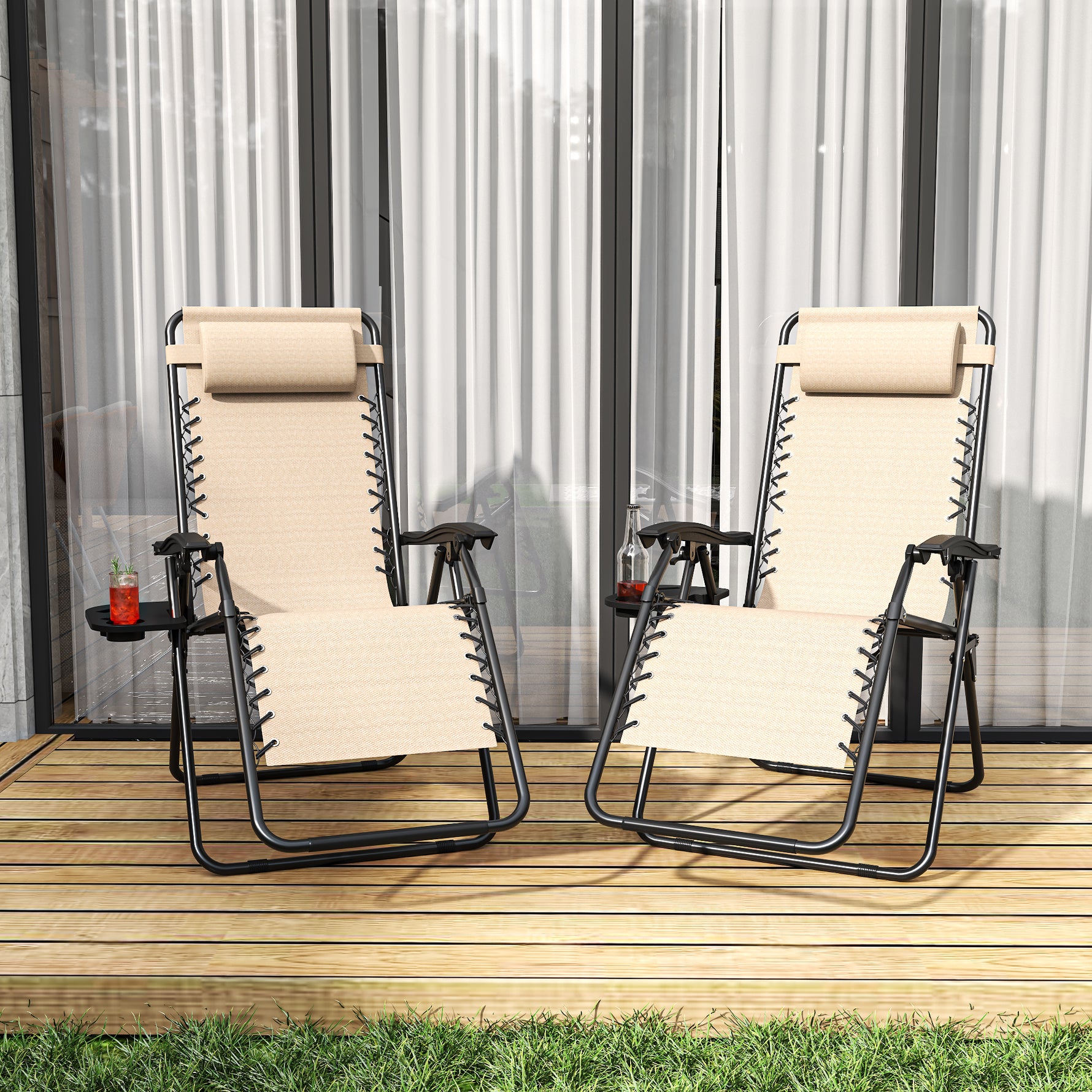 Folding Zero Gravity Lounge Chair with Headrest detail image 15