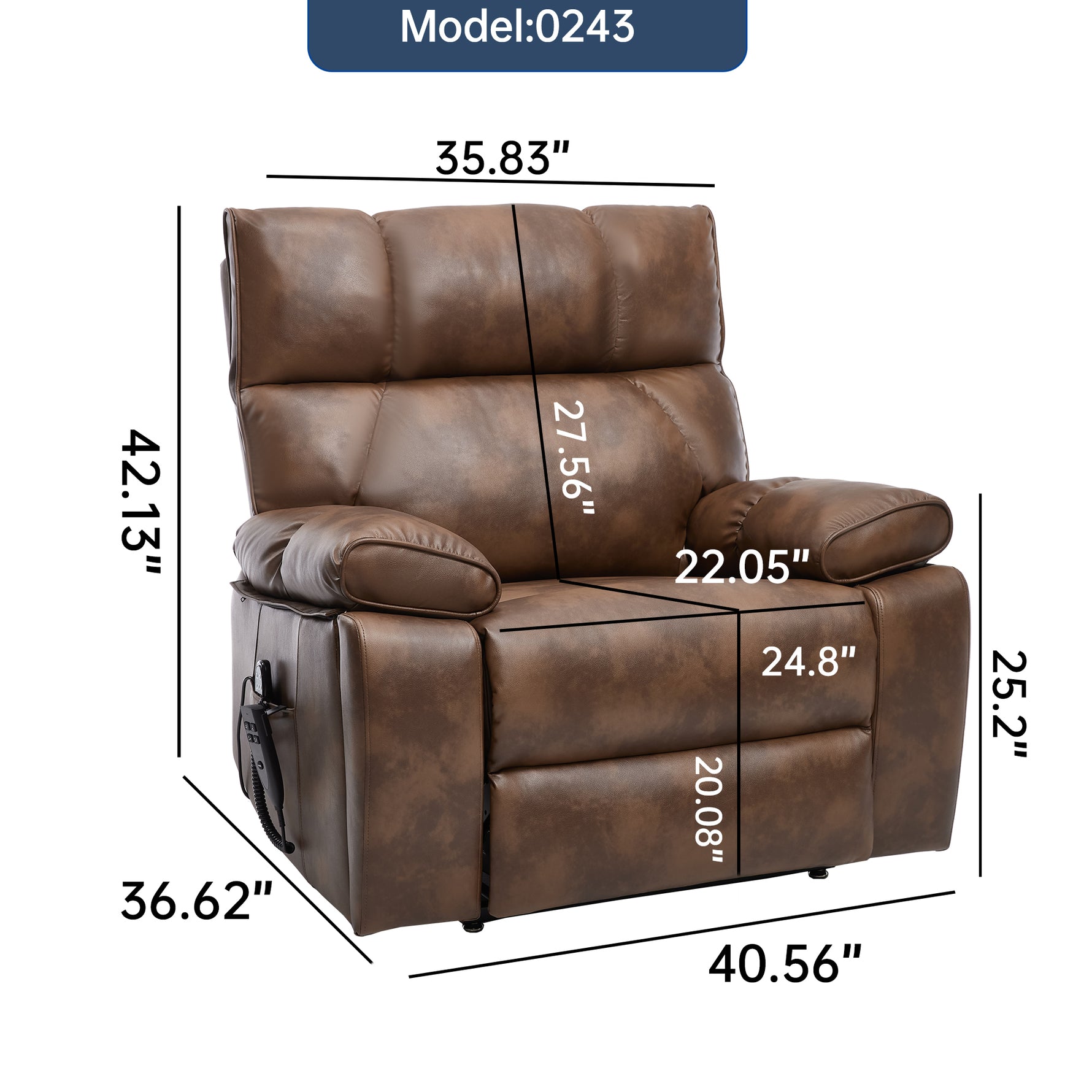 Dual-Motor Power Lift Recliner with Heat & Massage, 350 lb Capacity detail image 103
