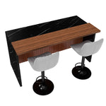 63 in. Kitchen Island with LED Lighting & 2 Bar Stools product view 5