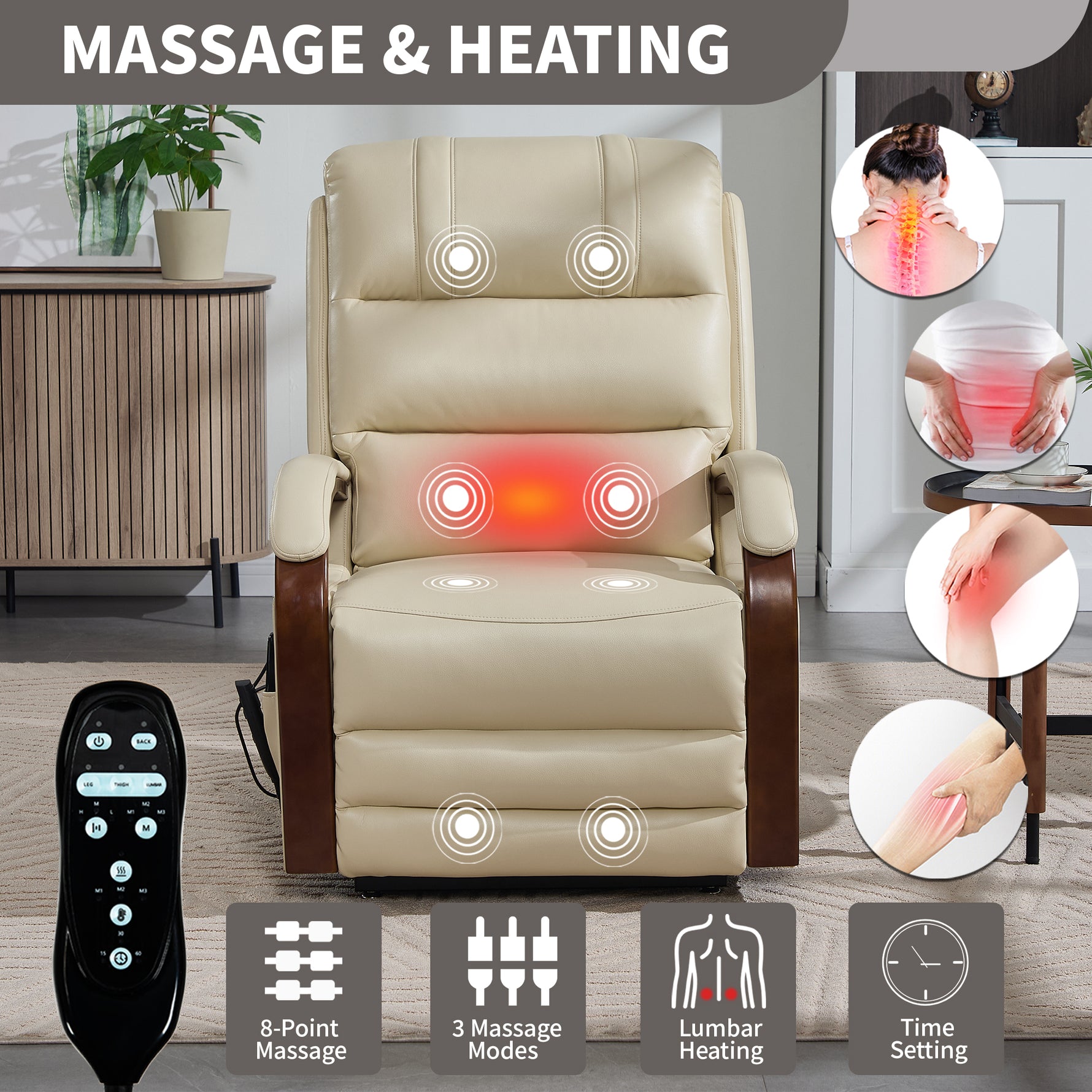 Dual-Motor Leather-Air Power Lift Recliner detail image 26