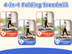 Foldable Under-Desk Walking Pad with Handlebar & Incline under-desk walking pad