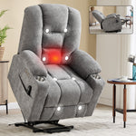 Large Dual-Motor Power Lift Heat & Massage Recliner detail image 29