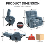 Dual-Motor Lift Recliner with Heat & Massage, 350 lb Capacity detail image 26