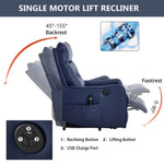 Single Motor Power Lift Recliner Chair with Massage & Heat detail image 76