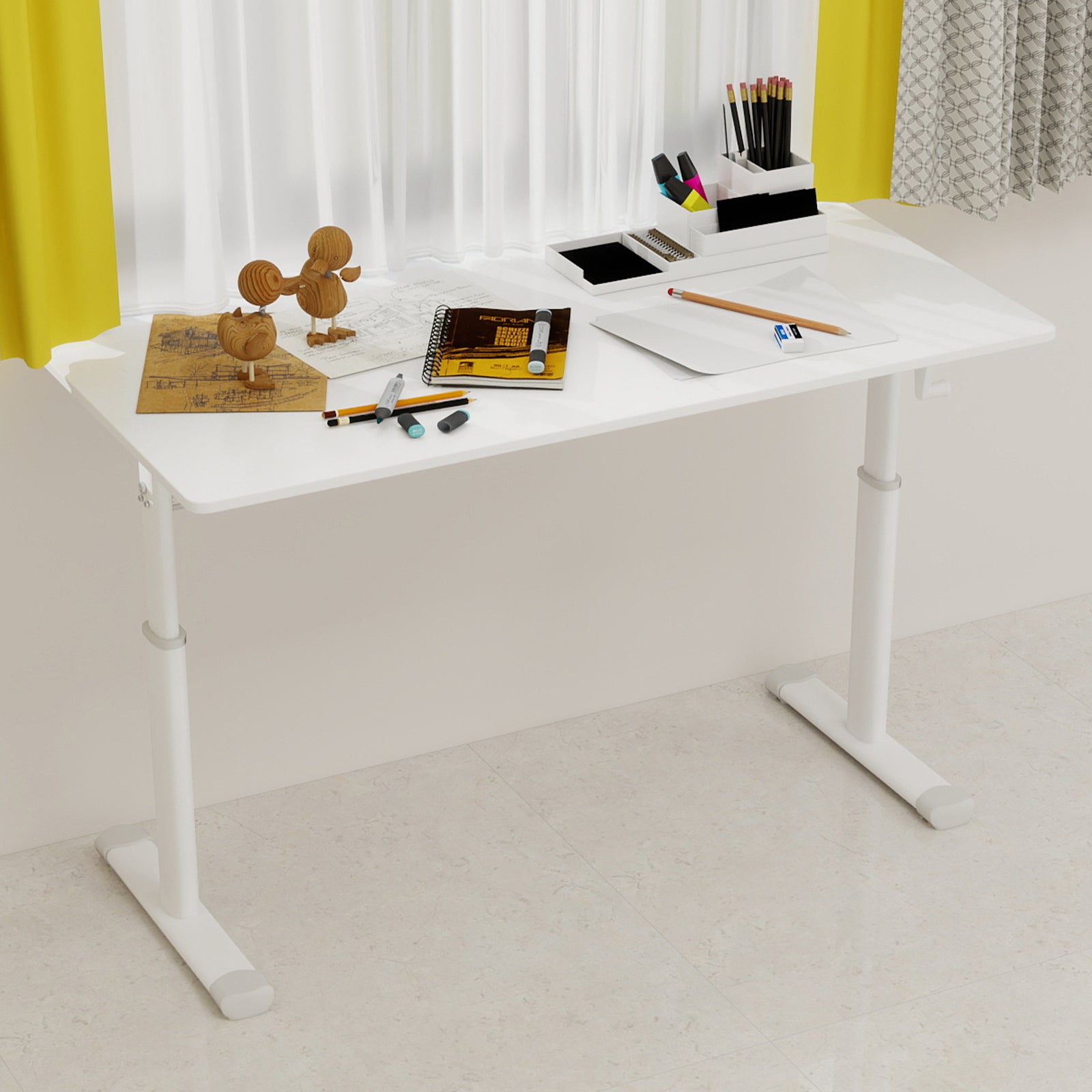 Height Adjustable Study Desk for Home Office workspace desk setup