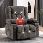 Massage Swivel Rocker Recliner with Vibration, Heat & Ergonomic Lounge Support detail image 23