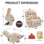 Dual-Motor Leather-Air Power Lift Recliner detail image 77