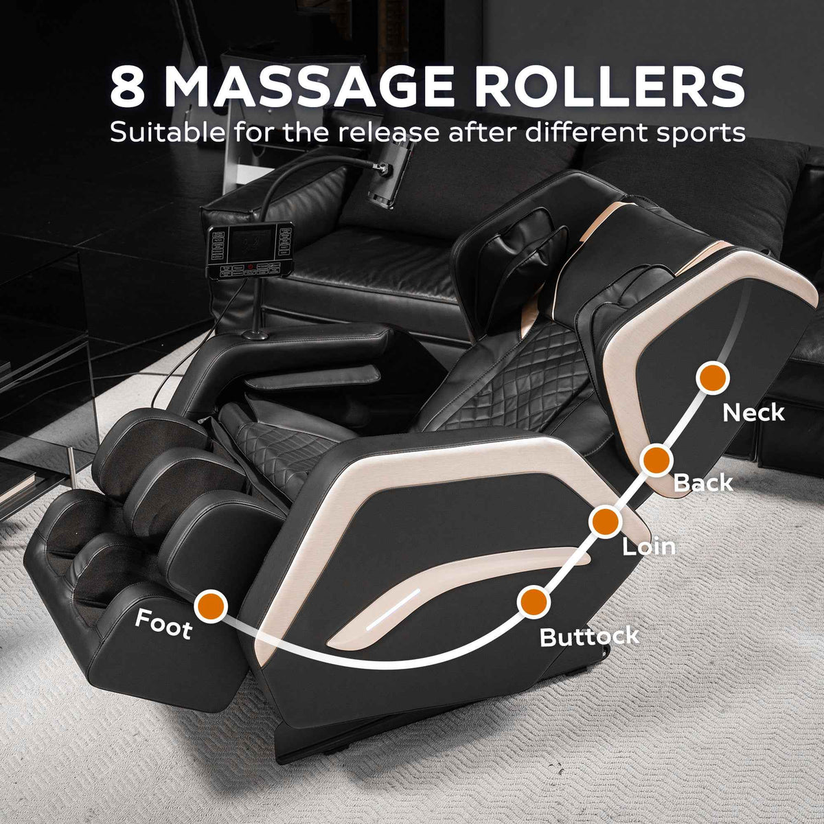 Zero Gravity Massage Recliner with Full-Body Air Pressure detail image 2