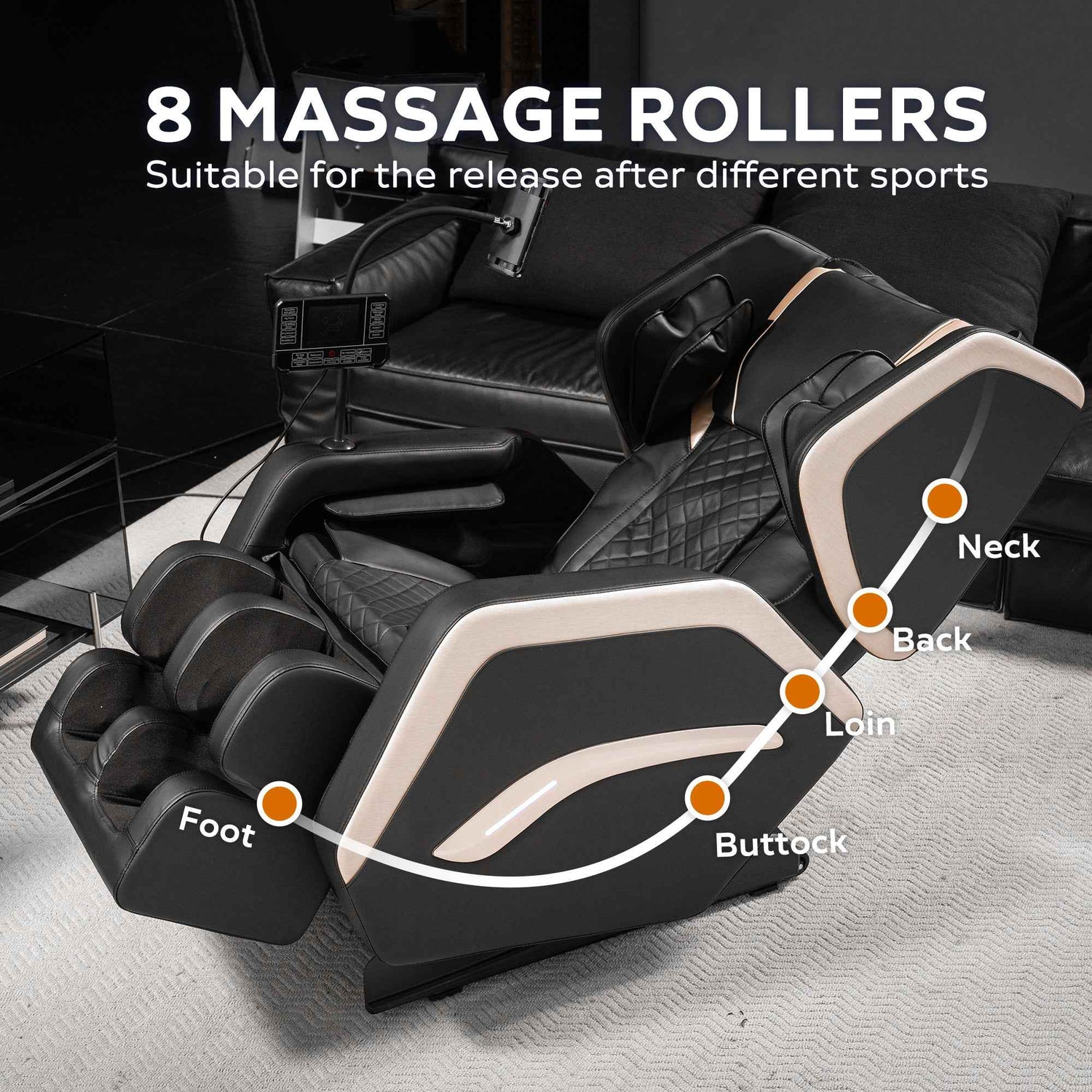 Zero Gravity Massage Recliner with Full-Body Air Pressure detail image 2