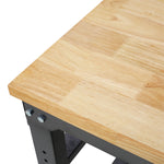 60" Rolling Adjustable Workbench, Black Hammertone workshop project bench