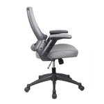 Techni Mobili Mid-Back Mesh Task Office Chair with Height Adjustable Arms for home office seating