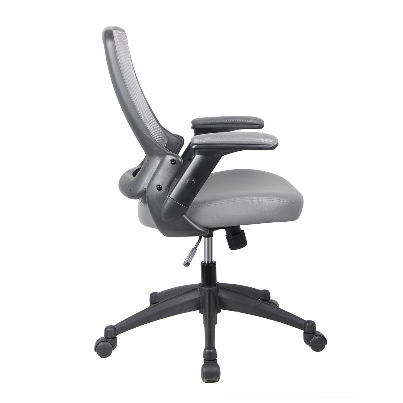 Techni Mobili Mid-Back Mesh Task Office Chair with Height Adjustable Arms for home office seating