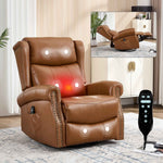 Heat Massage Manual Recliner Chair with Rocker and Swivel for Living Room detail image 31