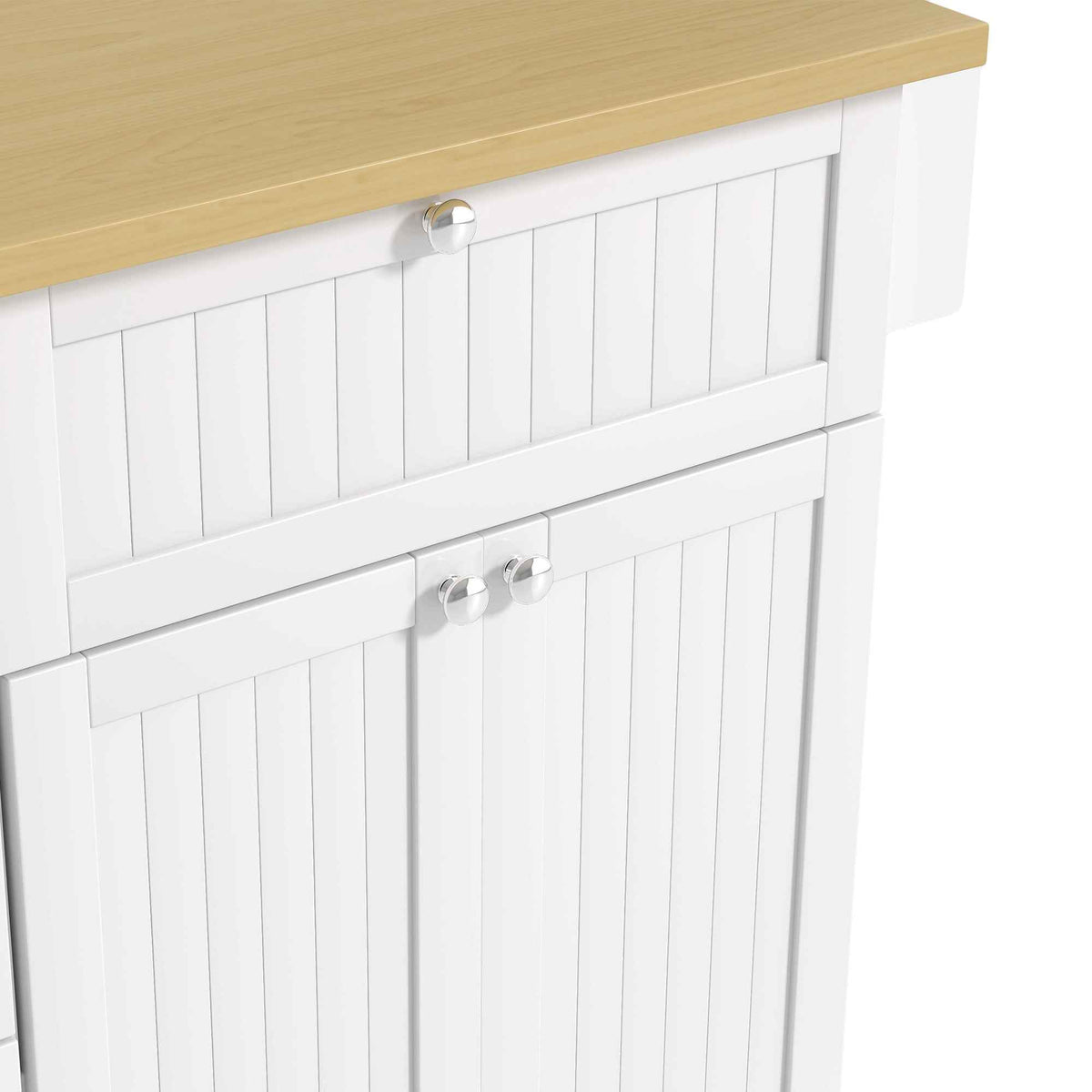 Farmhouse Kitchen Island with Drop Leaf, Power Outlet & 2 Seats product view 34