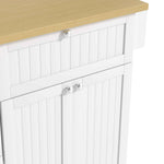 Farmhouse Kitchen Island with Drop Leaf, Power Outlet & 2 Seats product view 34