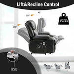 Power Lift Massage Recliner with Heat and Vibration detail image 3