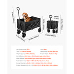 VEVOR Foldable Wagon Cart with Bench Conversion for workshop, garage, storage, or utility use
