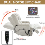 Dual-Motor Heat & Massage Power Lift Recliner, 350 lb Capacity detail image 9