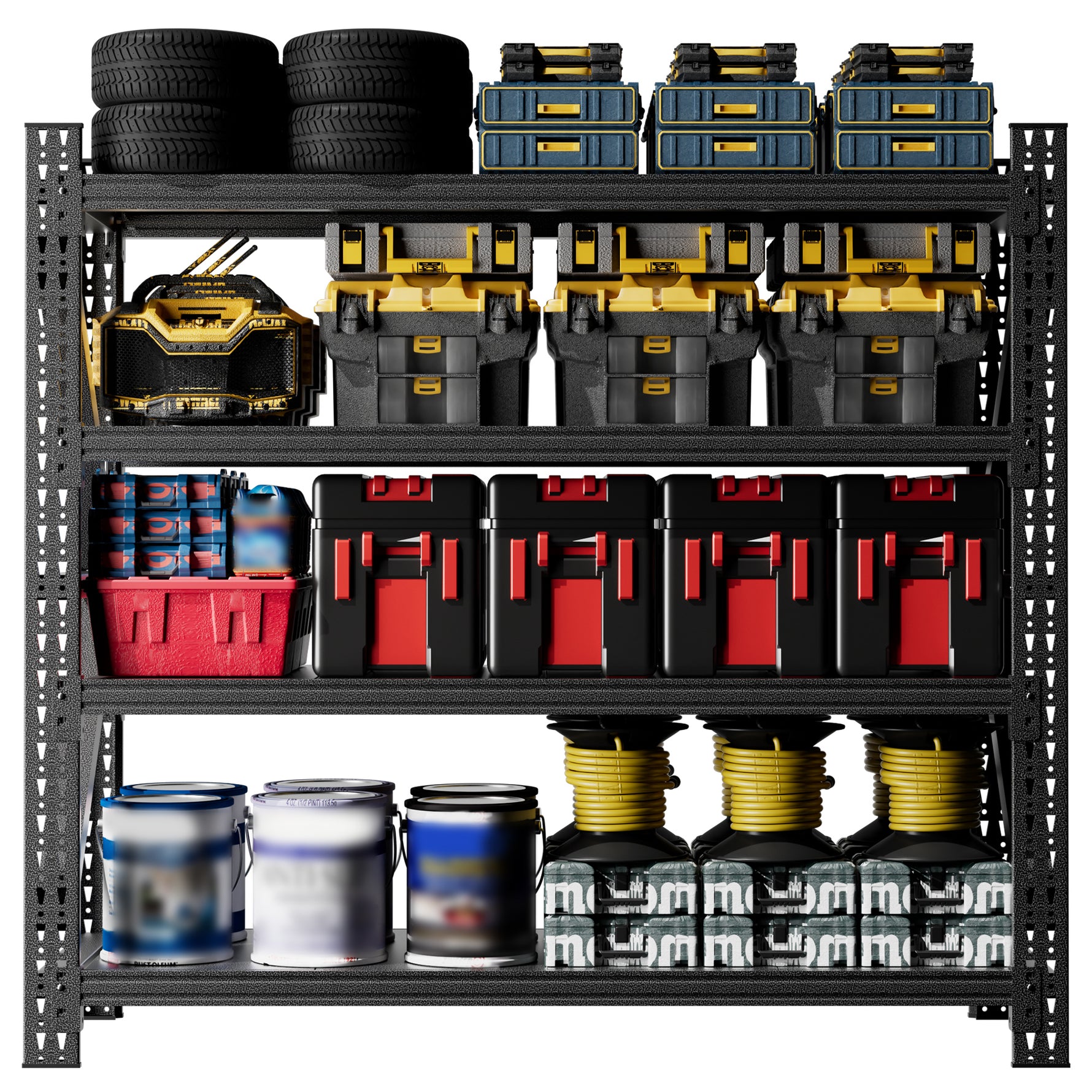Heavy-Duty Adjustable Garage Shelving for Warehouse Storage for workshop, garage, storage, or utility use