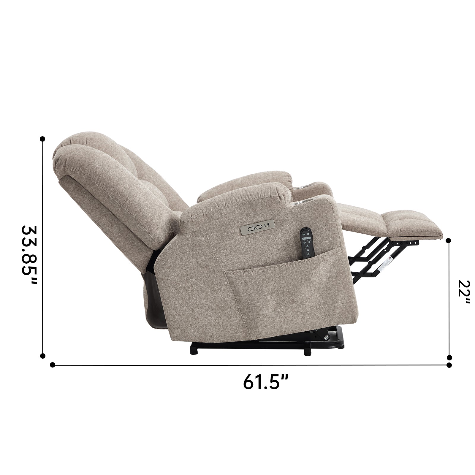 Large Dual-Motor Power Lift Heat & Massage Recliner detail image 56