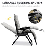 Outsunny Padded Zero Gravity Reclining Lounge Chair detail image 22