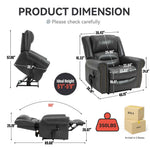 Dual-Motor Power Lift Heat & Massage Recliner detail image 42