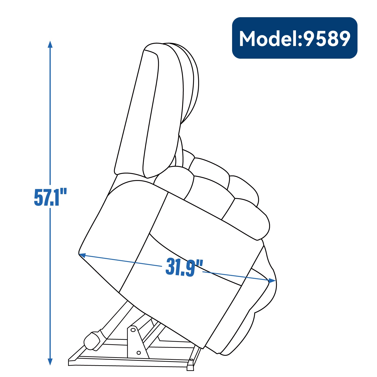 Dual-Motor Heat & Massage Power Lift Recliner, 350 lb Capacity detail image 54