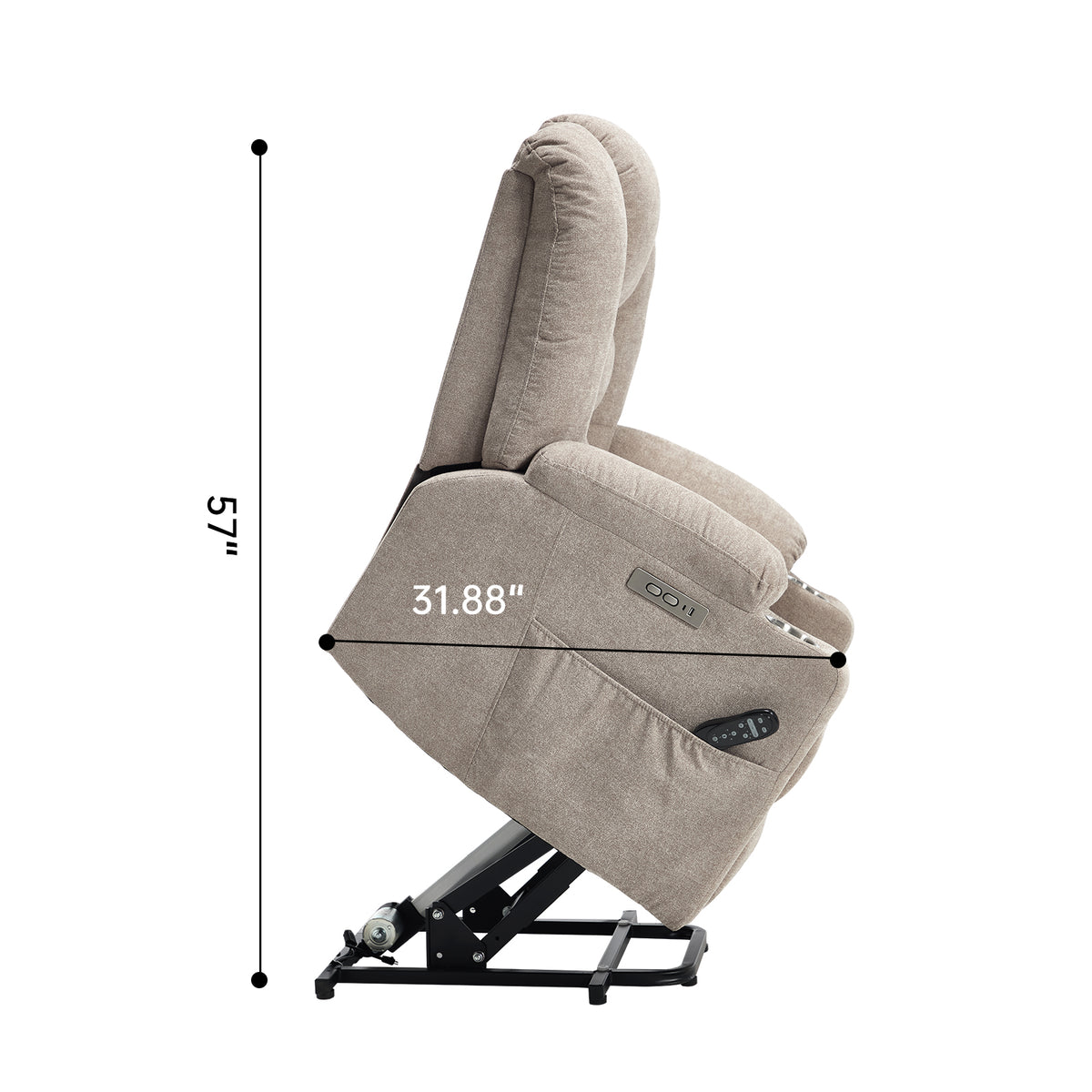 Large Dual-Motor Power Lift Heat & Massage Recliner detail image 57