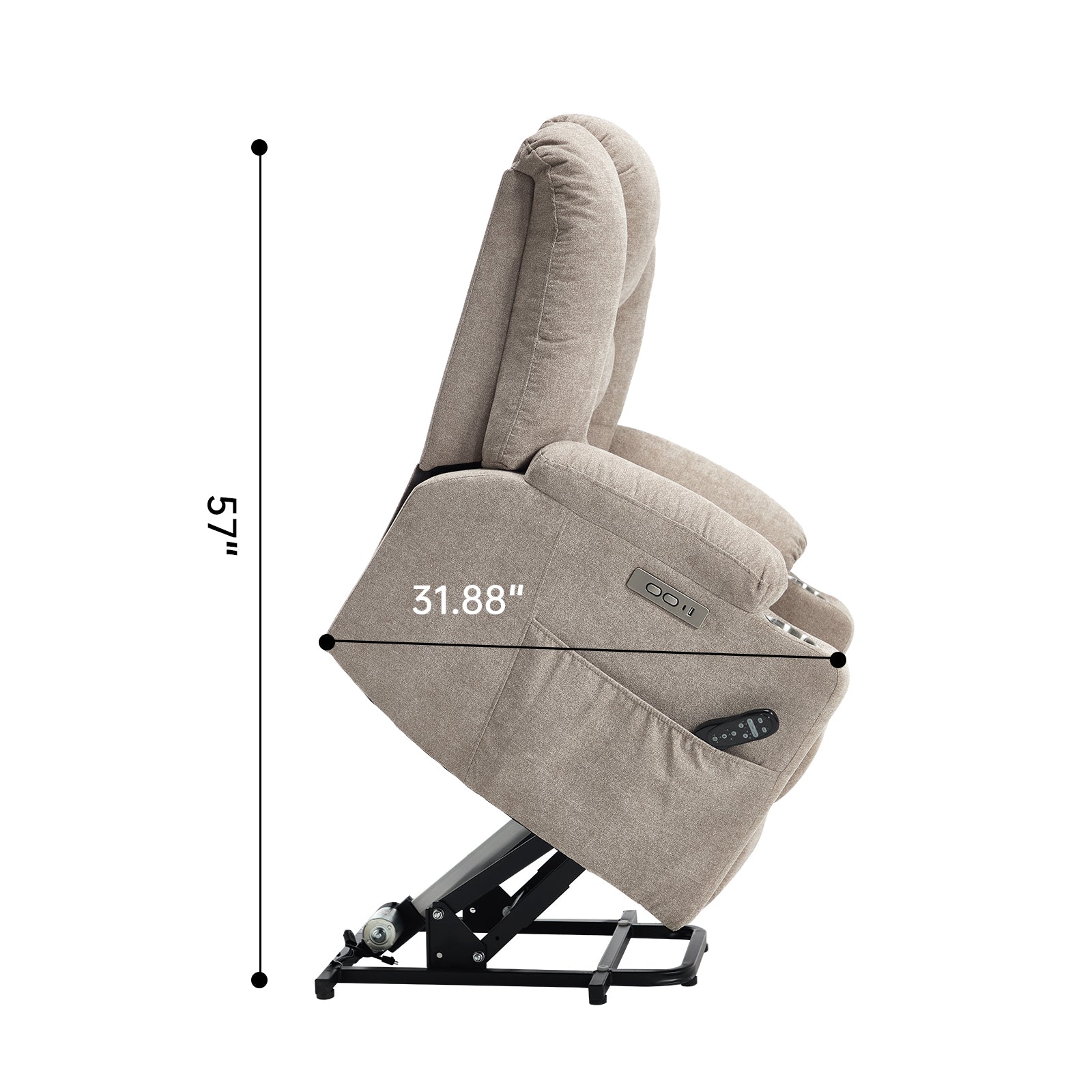 Large Dual-Motor Power Lift Heat & Massage Recliner detail image 57