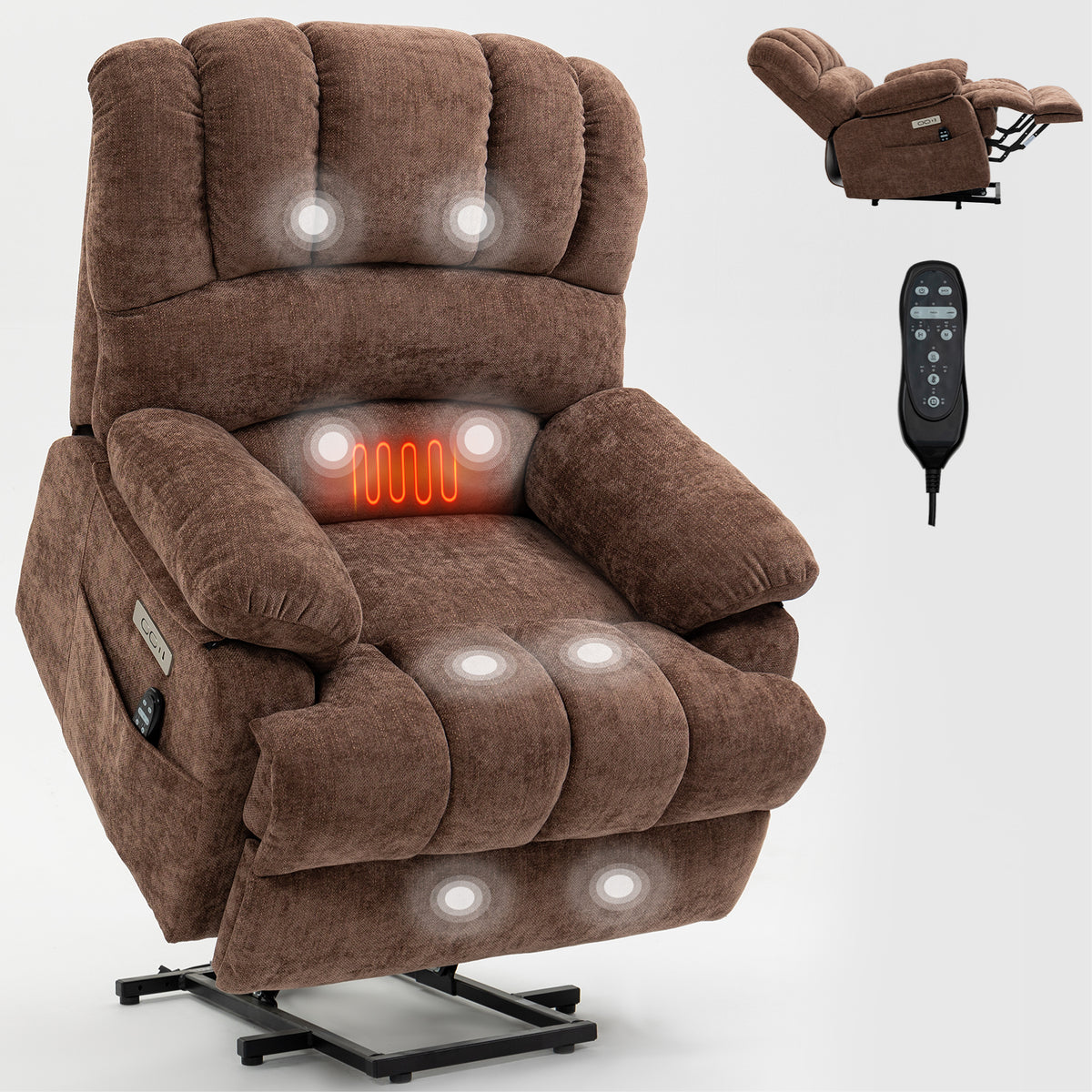 Chenille Power Lift Recliner detail image 49