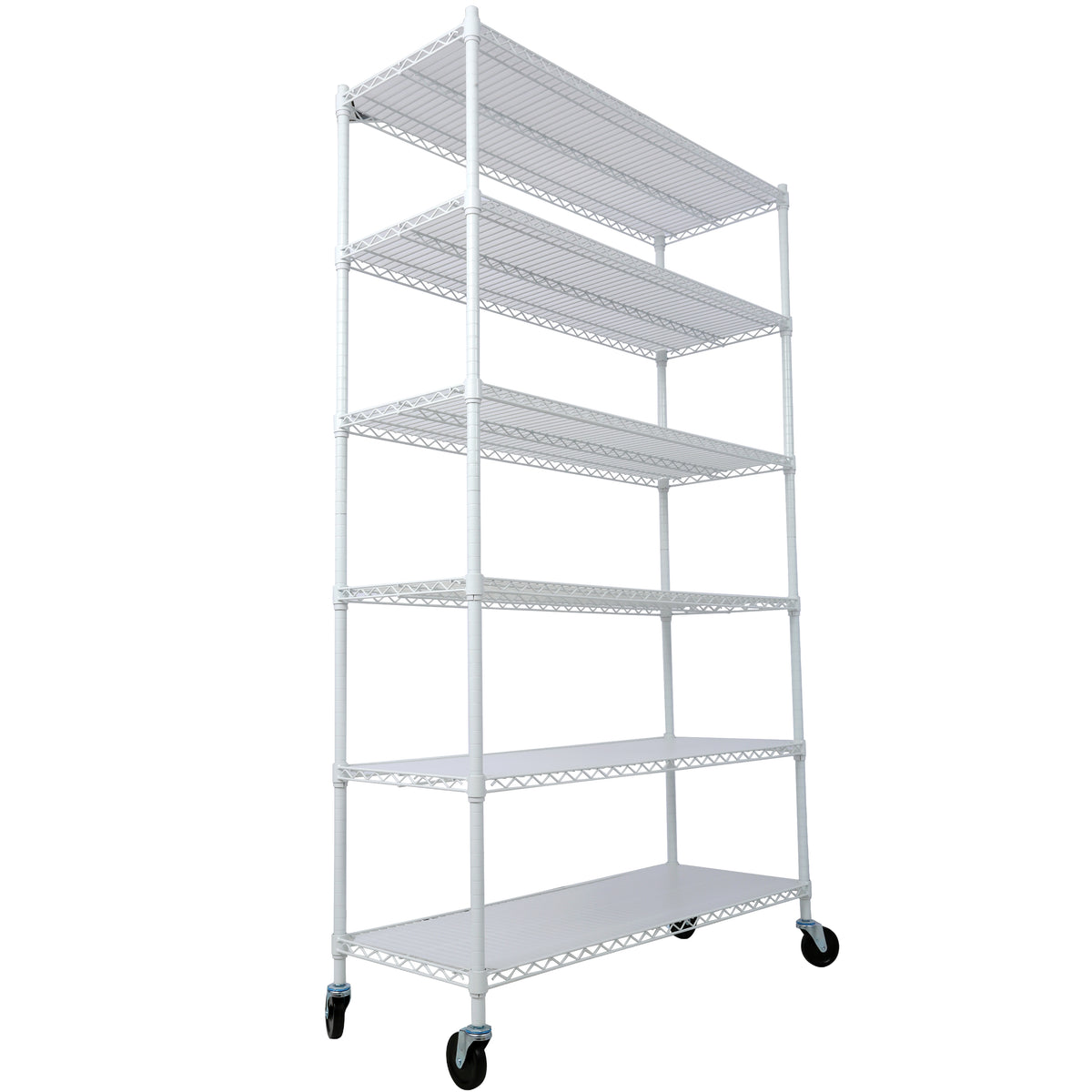 6-Tier NSF Wire Shelving Unit, 6000 lb Capacity for workshop, garage, storage, or utility use